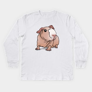 Skinny Pig Pink/White Kids Long Sleeve T-Shirt